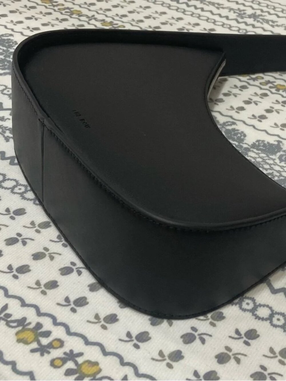 The Row Black Leather Crescent Bag - Picture 3 of 5